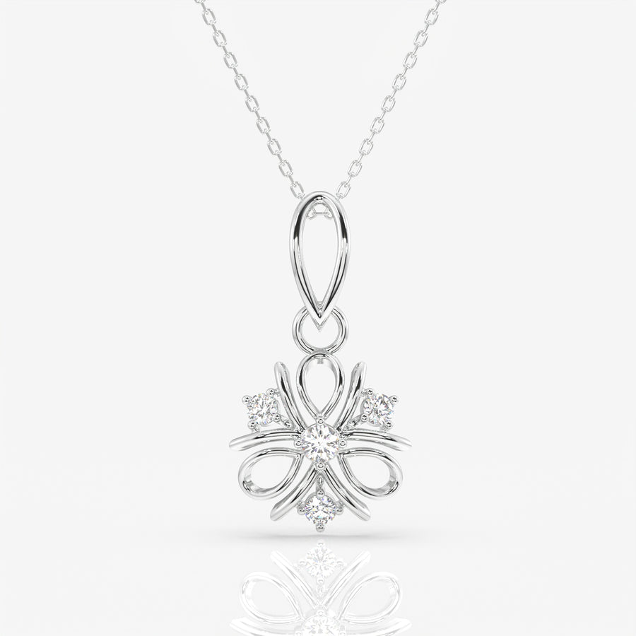 Round Cut Moissanite Diamond Bud Fashion Pendants