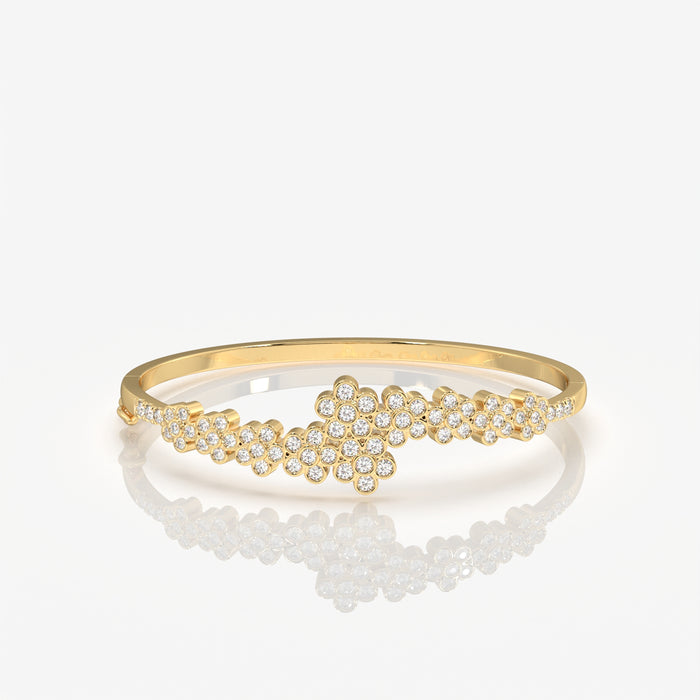 Round Cut Moissanite Diamond Sterling Silver Bracelet