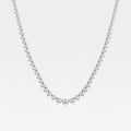 Round Cut Moissanite Diamond Tennis 18k Gold Necklace