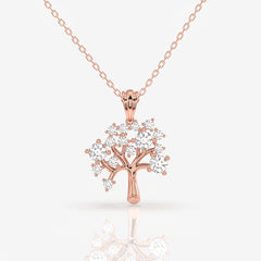 Round Cut Moissanite Diamond Woodland Glow Fashion Pendant