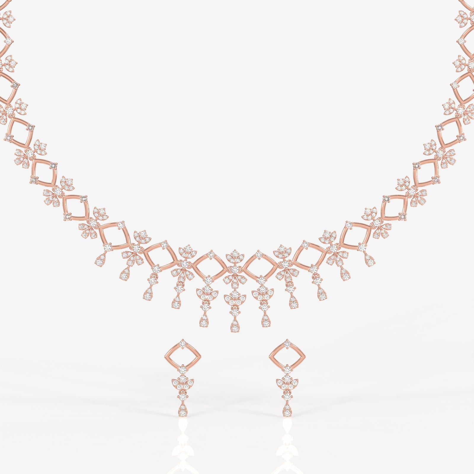Shop Caratbazaar Adira Lab Grown Diamond Classic 14k Gold Necklace