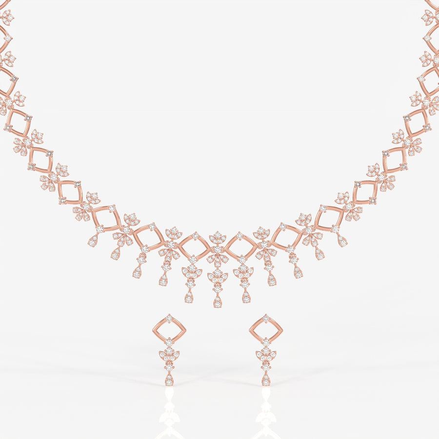 Shop Caratbazaar Adira Lab Grown Diamond Classic 14k Gold Necklace