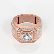 Shop Caratbazaar Lab Grown Diamond, Full Star Men's 14k Gold Ring
