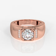 Shop Caratbazaar Lab Grown Diamond, Luther Men's 14k Gold Ring