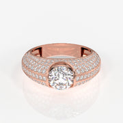 Shop Caratbazaar Lab Grown Diamond, Luxe Accents Men's 14k Gold Ring