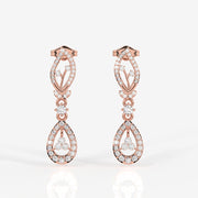 Shop Caratbazaar Lumia Lab Grown Diamond Wedding 18K Gold Earrings