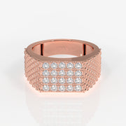 Shop Caratbazaar Luxe Heritage Lab Grown Diamond Men's 14K Yellow Gold Ring
