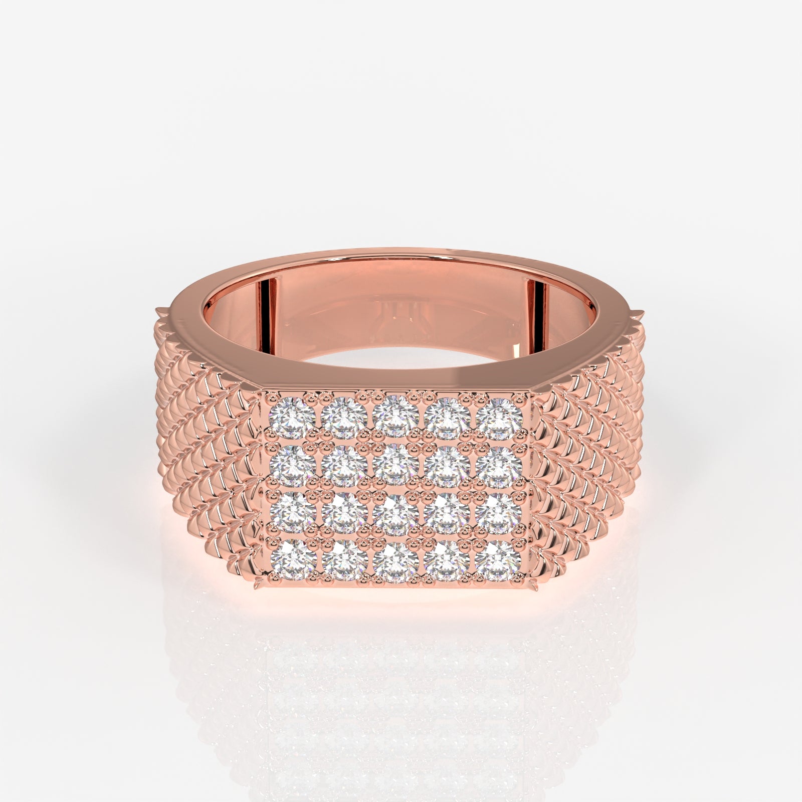 Shop Caratbazaar Luxe Heritage Lab Grown Diamond Men's 14K Yellow Gold Ring