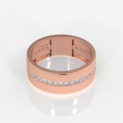 Shop Caratbazaar Modern Nobility Lab Grown Diamond Men's 14K Yellow Gold Ring