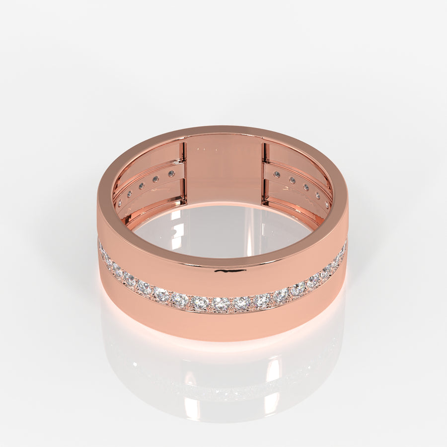Shop Caratbazaar Modern Nobility Lab Grown Diamond Men's 14K Yellow Gold Ring