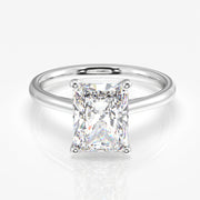 Shop Caratbazaar Radiant Cut Lab Grown Diamond Classic Solitaire Engagement 14k Gold Ring