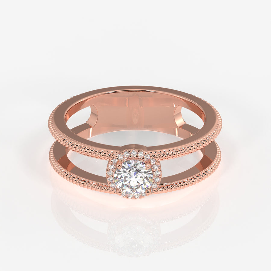 Shop Caratbazaar Regal Crown Lab Grown Diamond Men's 14K Yellow Gold Ring