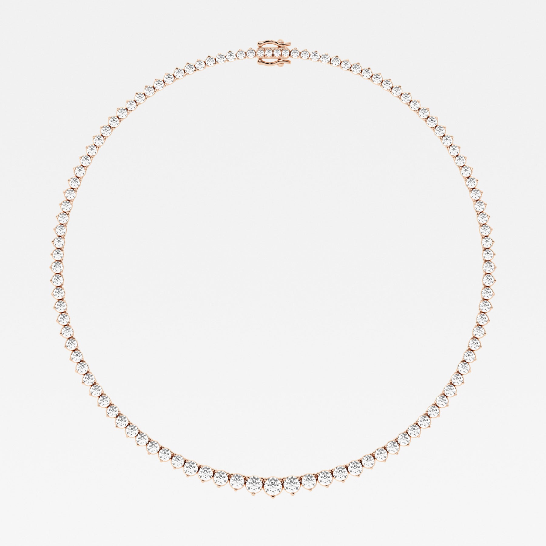 Shop Caratbazaar Round Cut Moissanite Diamond Tennis 18k Gold Necklace