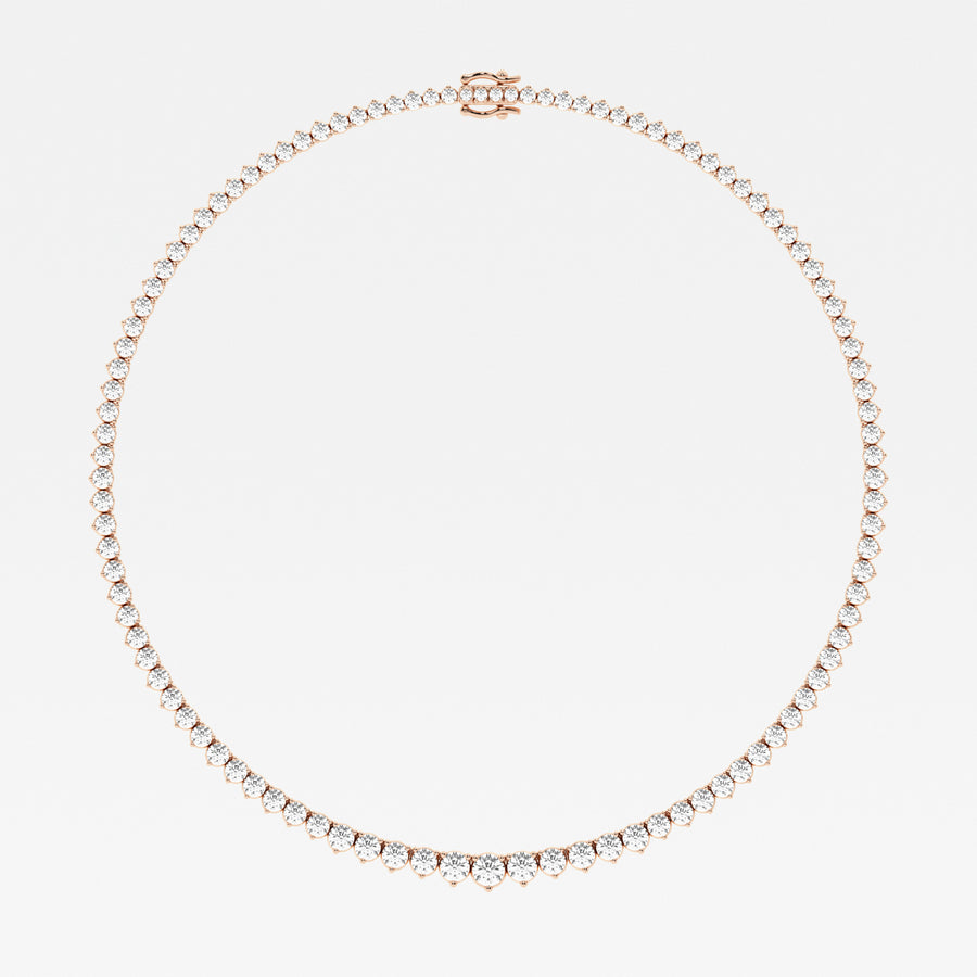 Shop Caratbazaar Round Cut Moissanite Diamond Tennis 18k Gold Necklace