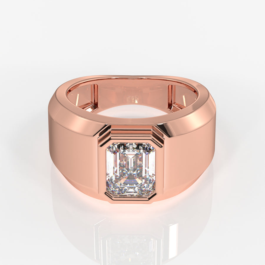 Shop Caratbazaar Ultimate Prestige Lab Grown Diamond Men's 14K Yellow Gold Ring