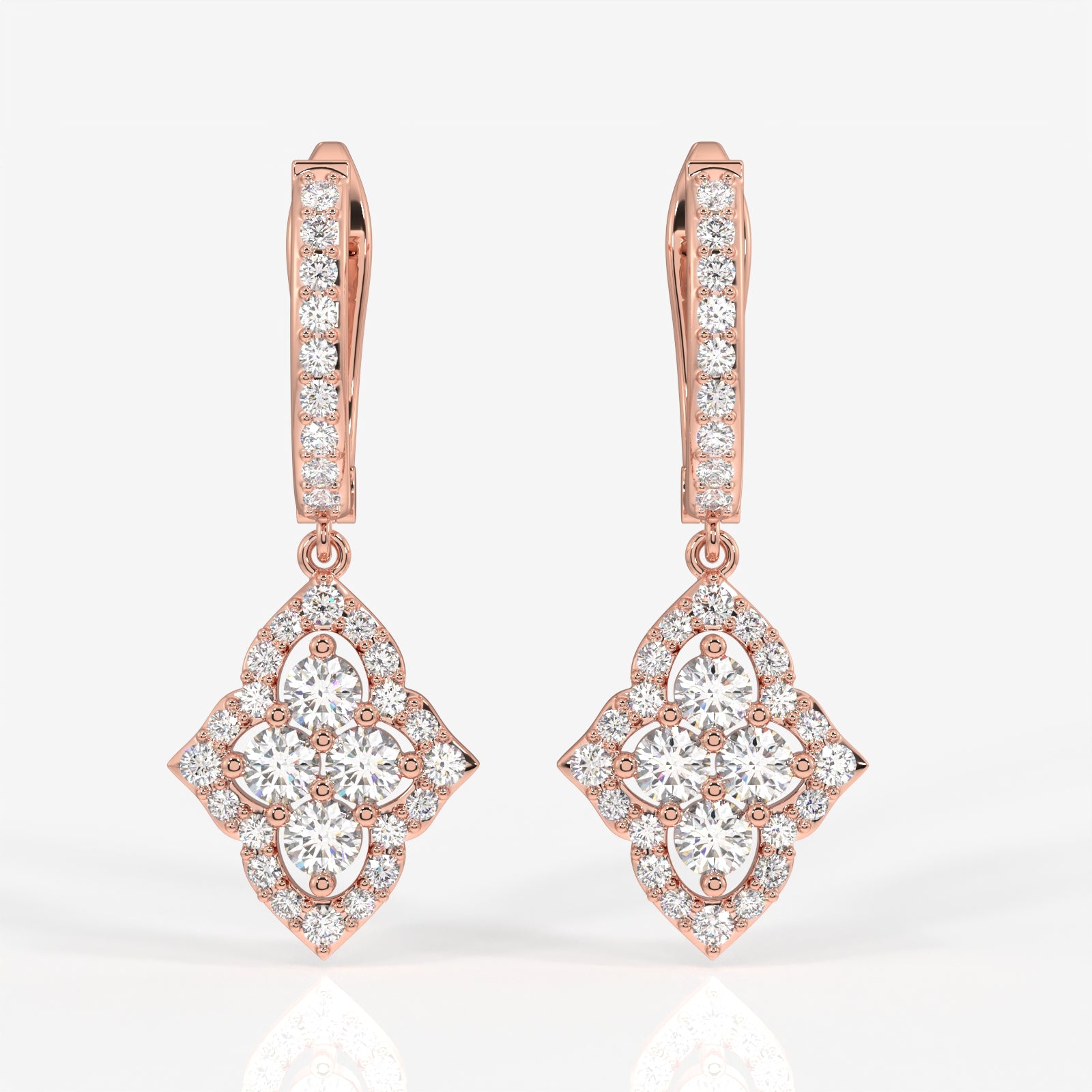 Shop Caratbazaar Stellar Marquise Lab Grown Danglers 14k Gold Earrings