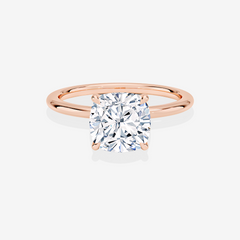 Shop Cushion Cut Moissanite Diamond Petite Solitaire Engagement 18k Gold Ring