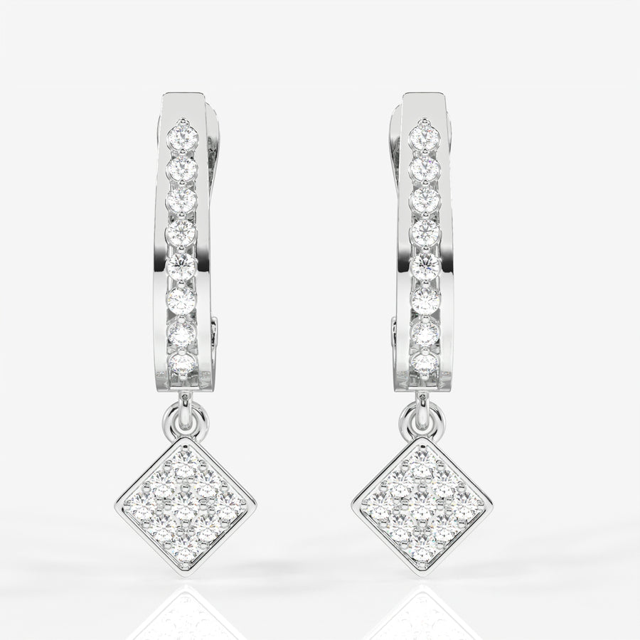 Shop Diamond Dew Lab Grown Hoops 14k Gold Earrings