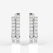 Shop Dual Gleam Lab Grown Hoop 14k Gold Earrings