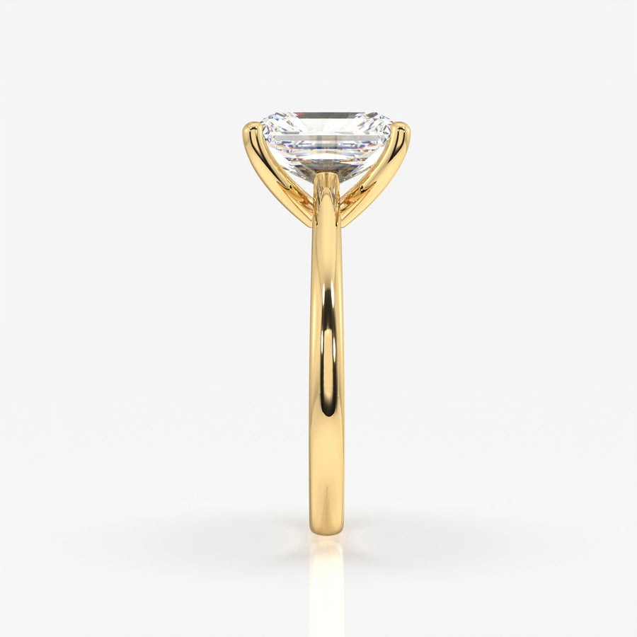 Shop Emerald Cut Lab Grown Diamond Petite Solitaire Engagement 14k Gold Ring