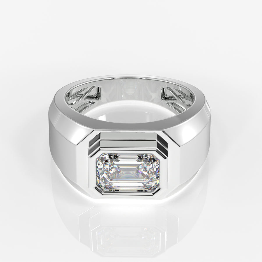 Shop Emerald Cut Moissanite Diamond 14k Gold Ring