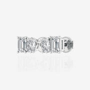 Shop Emerald and Oval Cut Moissanite Diamond Stud 18k Gold Earrings