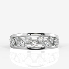 Shop Floral Bliss Lab Grown Diamond 18k Gold Band