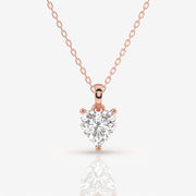 Shop Heart Cut Lab Grown Diamond Solitaire 14k Gold Pendant