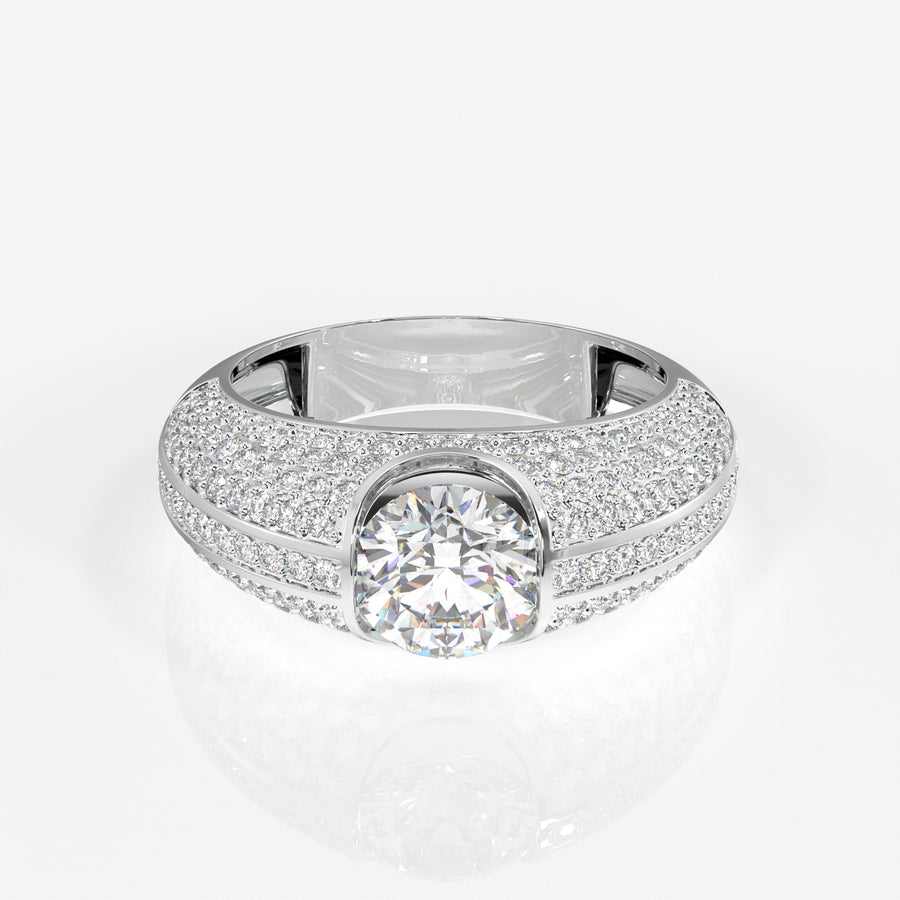 Shop Lab Grown Diamond, Luxe Accents Men's 14k Gold Ring