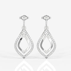 Shop Luxe Petal Lab Grown Danglers 14k Gold Earrings