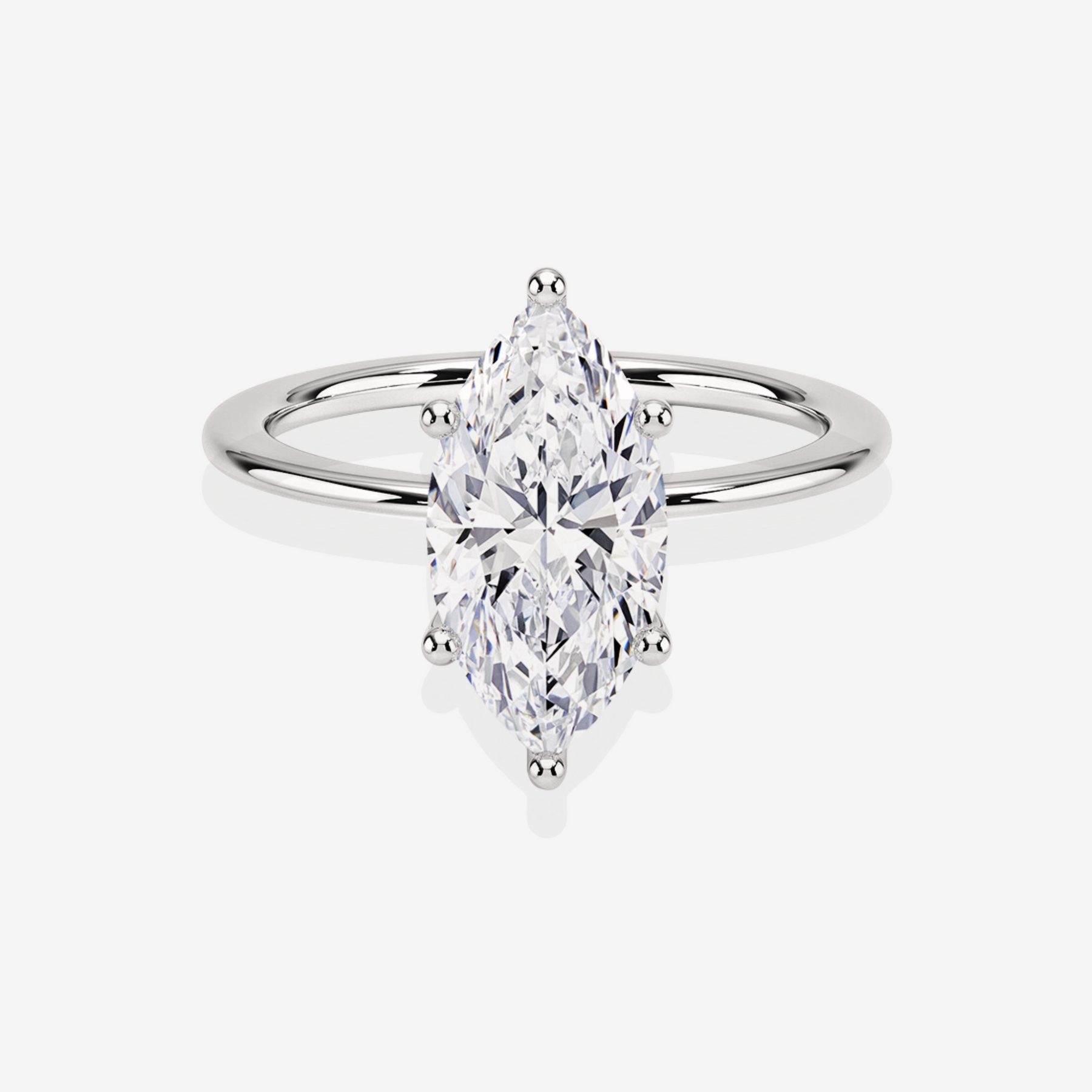 Shop Marquise Cut Lab Grown Diamond Classic Solitaire Engagement 14k Gold Ring
