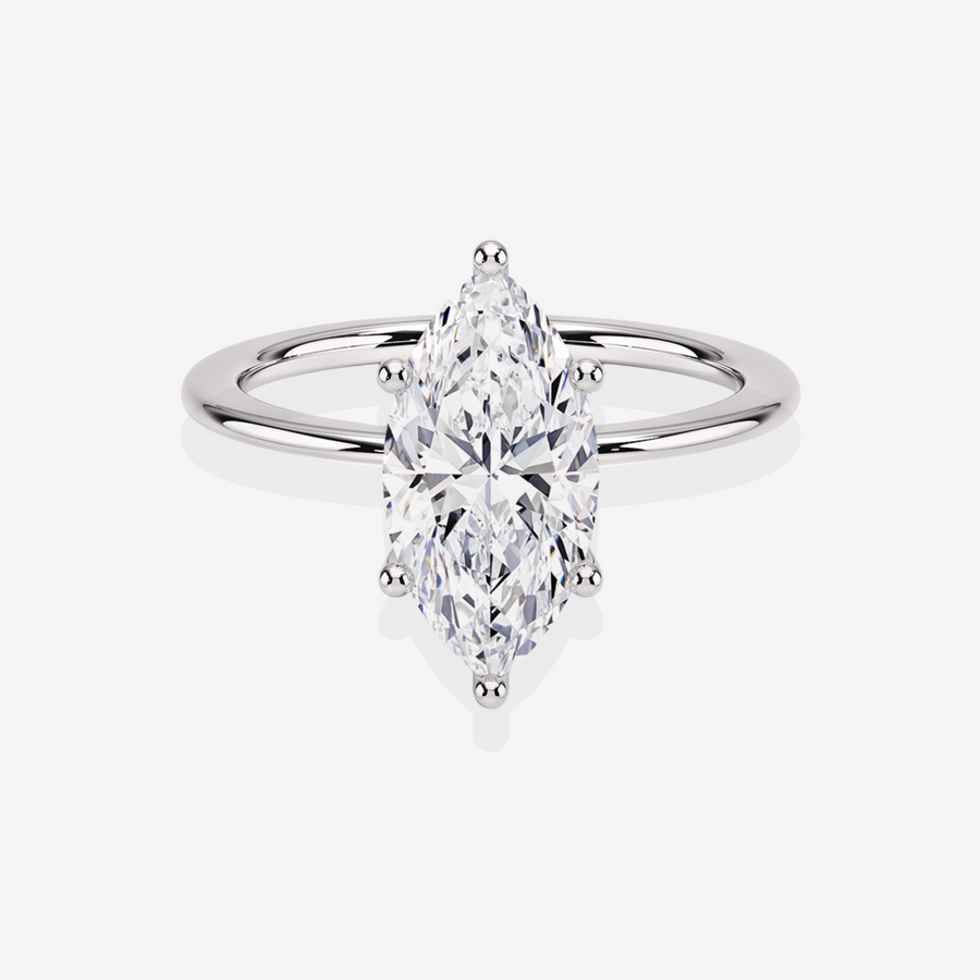Shop Marquise Cut Lab Grown Diamond Classic Solitaire Engagement 14k Gold Ring
