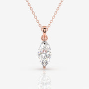 Shop Marquise Cut Lab Grown Diamond Solitaire 14k Gold Pendant
