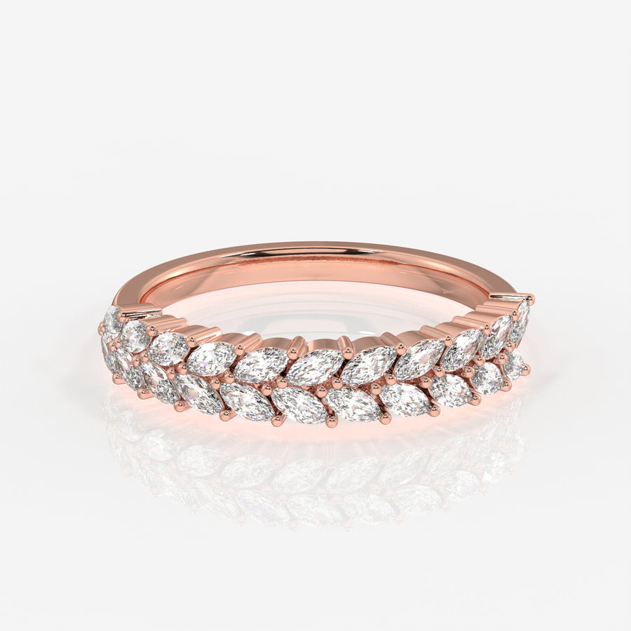 Shop Marquise Cut Lab Grown Diamond Wedding Band 14k Gold Ring