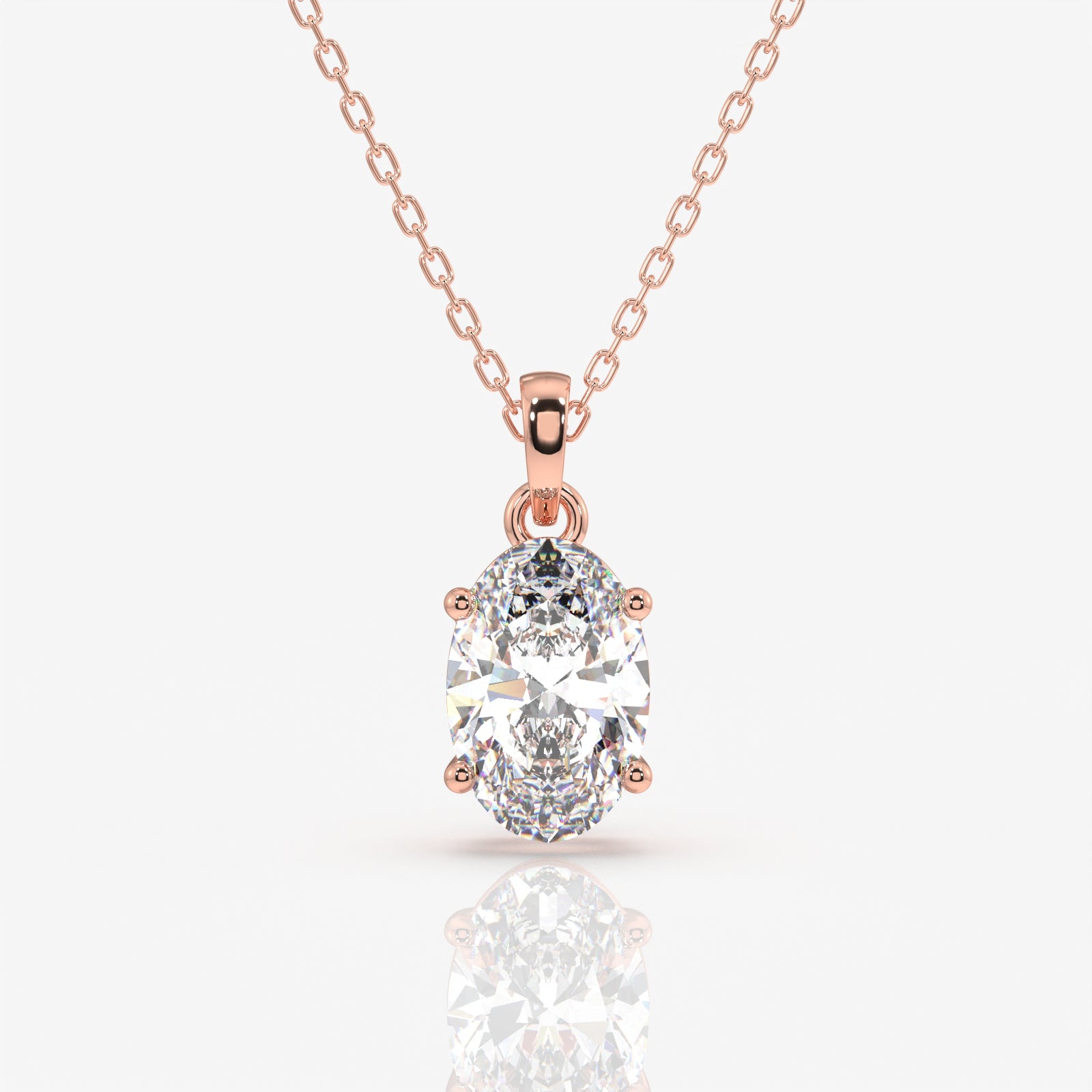 Shop Oval Cut Lab Grown Diamond Solitaire 14k Gold Pendant