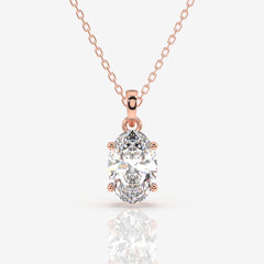Shop Oval Cut Lab Grown Diamond Solitaire 14k Gold Pendant