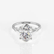 Shop Oval Cut Moissanite Diamond Engagement Sterling Silver Ring