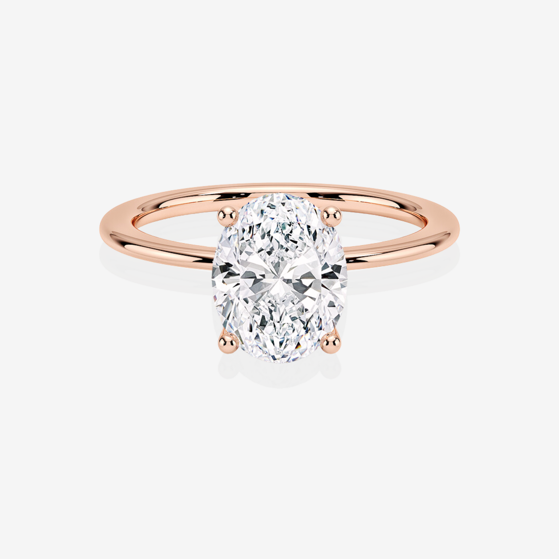 Shop Oval Cut Moissanite Diamond Solitaire Engagement Sterling Silver Ring