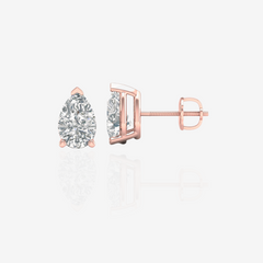 Shop Pear Cut Lab Grown Diamond Certified Stud 14k Gold Earrings