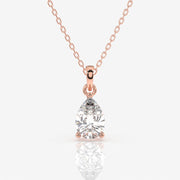 Shop Pear Cut Lab Grown Diamond Solitaire 14k Gold Pendant