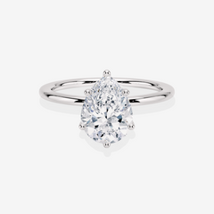 Shop Pear Cut Lab Grown Diamond Solitaire Engagement 14k Gold Ring