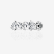 Shop Pear and Round Cut Lab Grown Diamond Stud 14k Gold Earrings