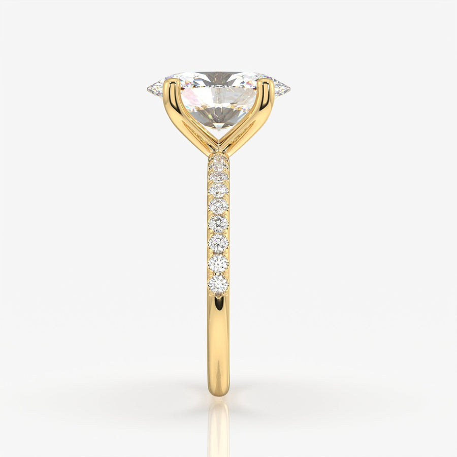 Shop Premium Oval Cut Moissanite Diamond Pave Sterling Silver Ring
