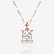 Shop Princess Cut Lab Grown Diamond Solitaire 14k Gold Pendant