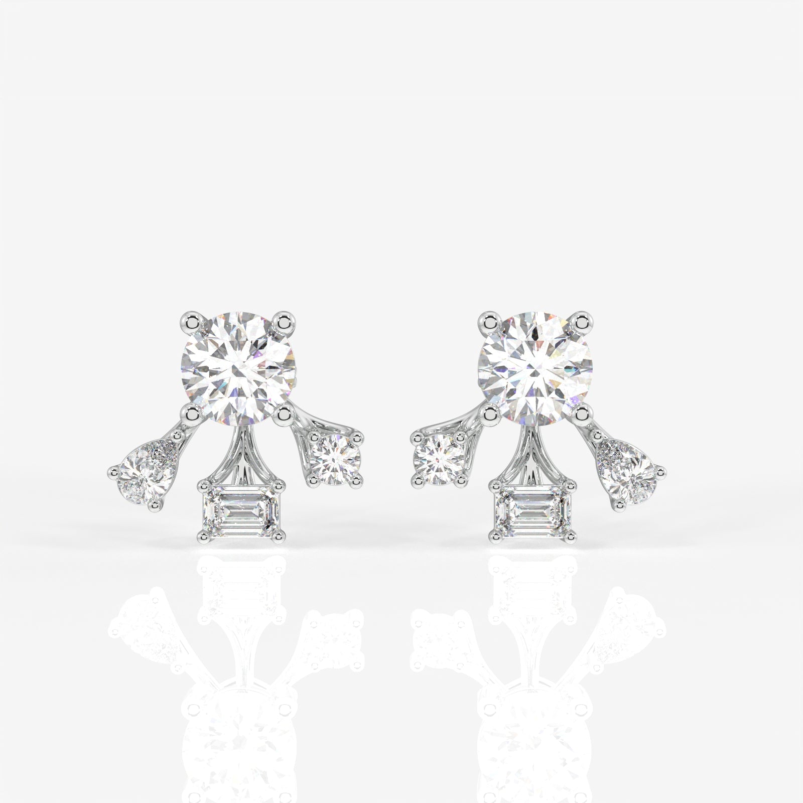 Shop Radiant Star Lab Grown Stud 14k Gold Earrings