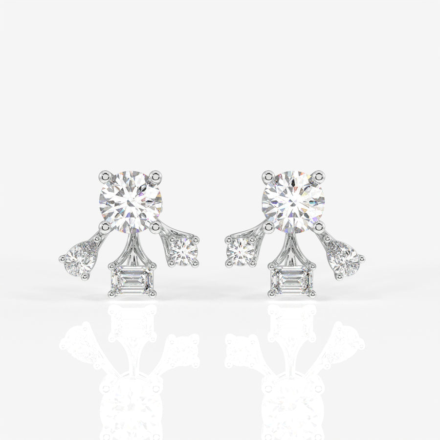Shop Radiant Star Lab Grown Stud 14k Gold Earrings
