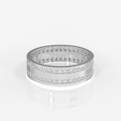 Shop Round Cut Lab Grown Diamond Men's 14k Gold Band Ring