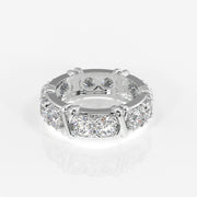 Shop Round Cut Moissanite Diamond Eternity Band 18K Gold Ring