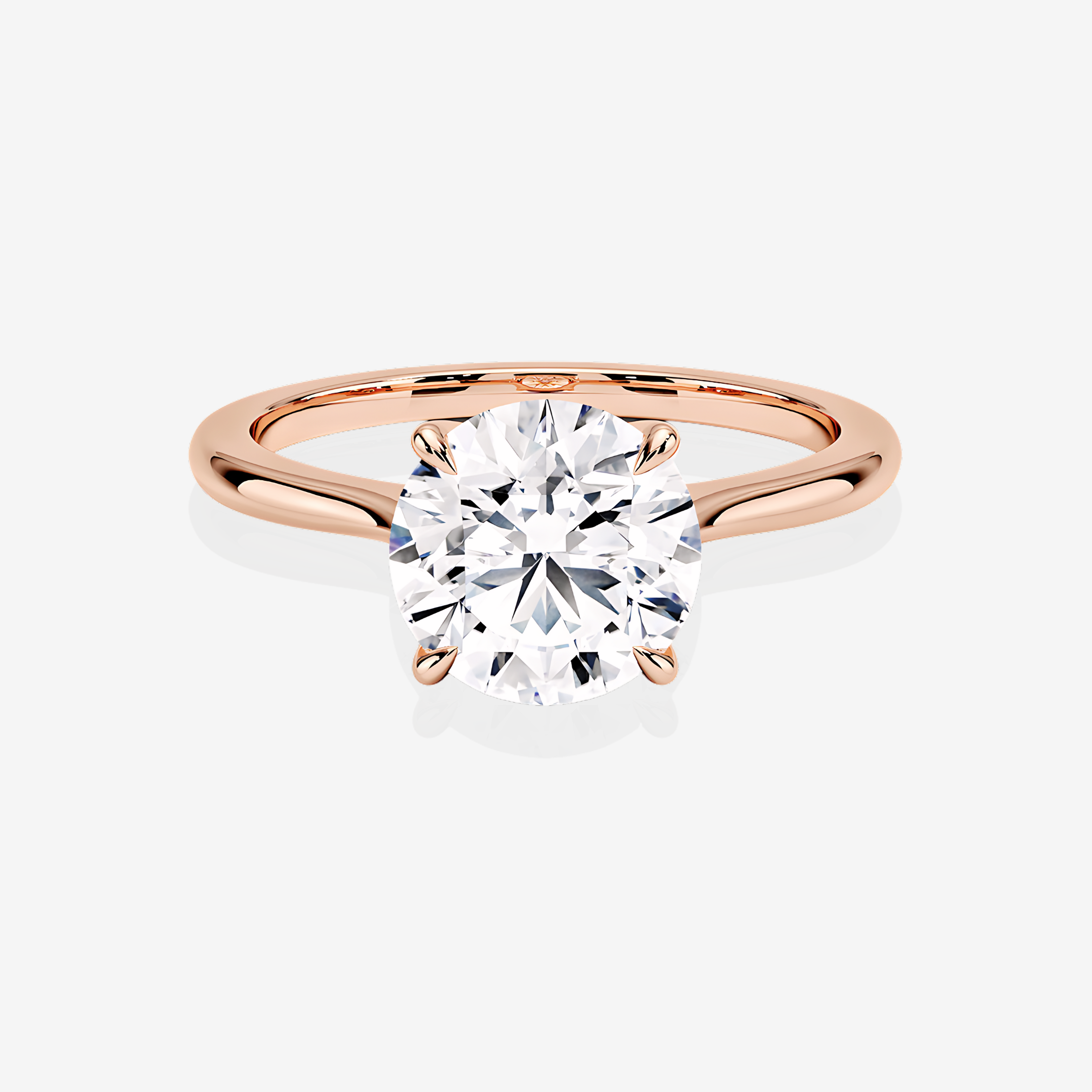 Shop Round Cut Moissanite Diamond Petite Solitaire Engagement Sterling Silver Ring