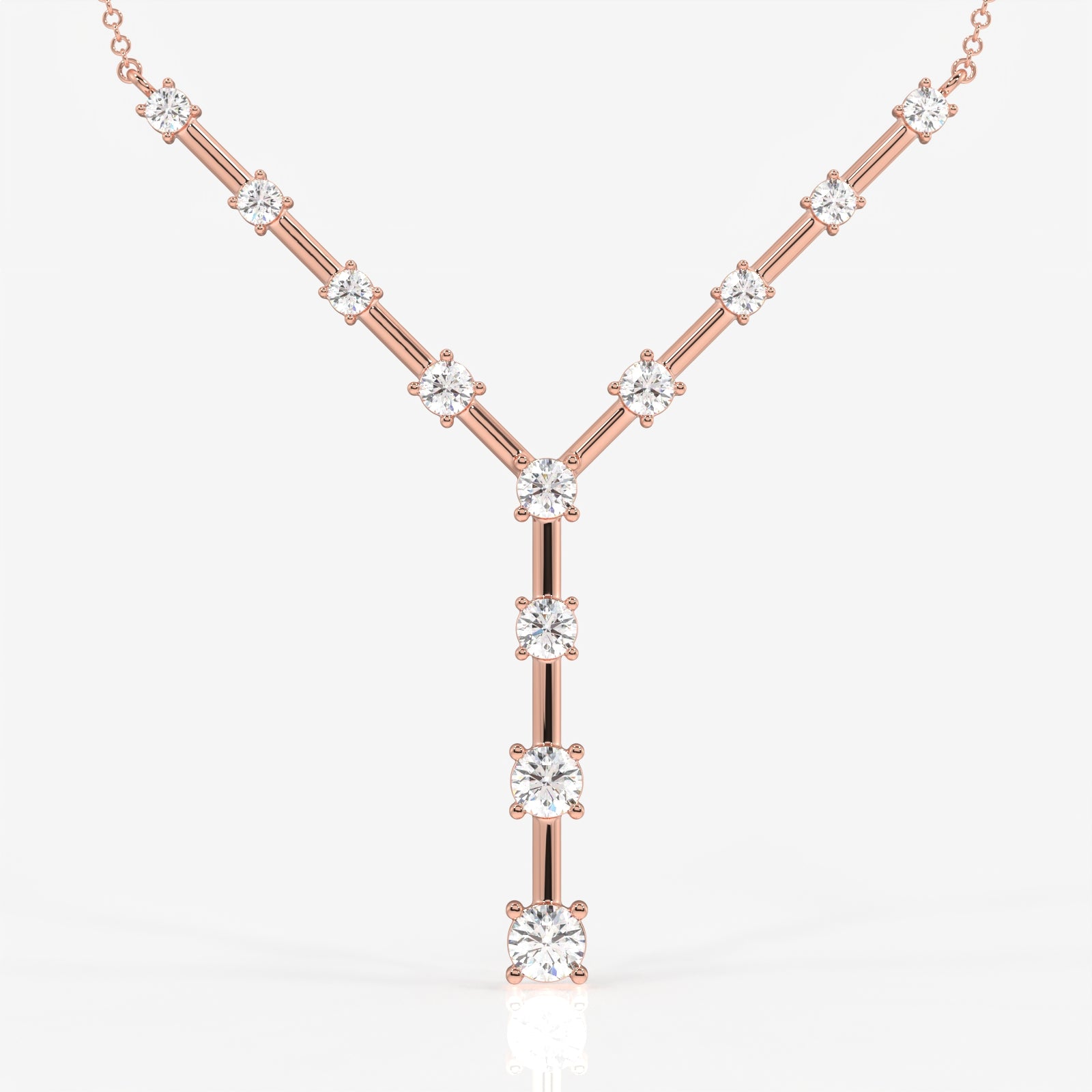 Shop Round Cut Moissanite Diamond Sterling Silver Necklace